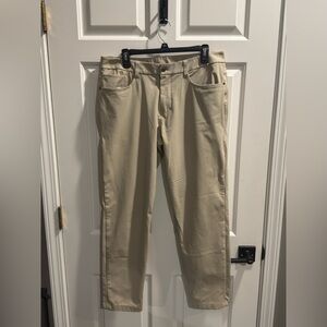 lululemon abc slim 34x32 khaki tan pant